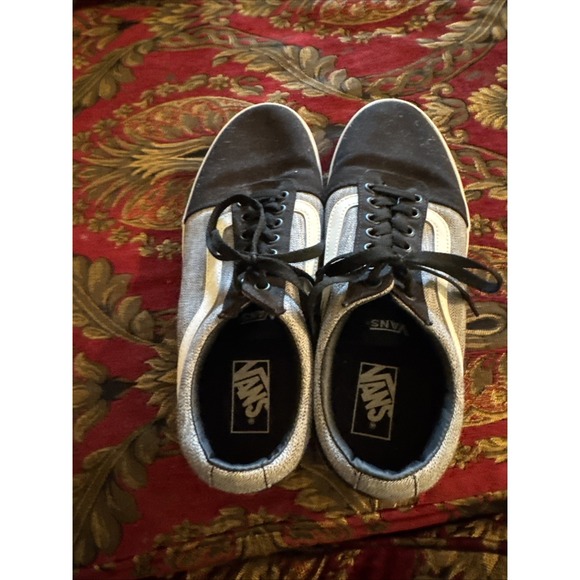 Vans Old Skool Classic Mens Size 10 Black Gray Athletic Skate Shoes Sneakers main image 7